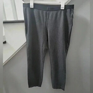 Eileen Fisher Pants Women Large Gray Pull On Stretch Lightweight Preppy